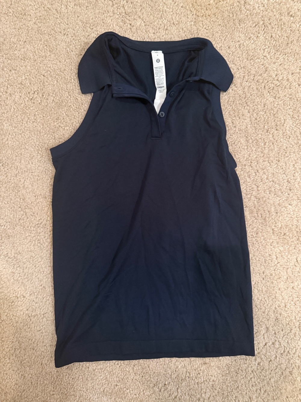 Lululemon Women's Sleeveless Polo Tank Top - Navy